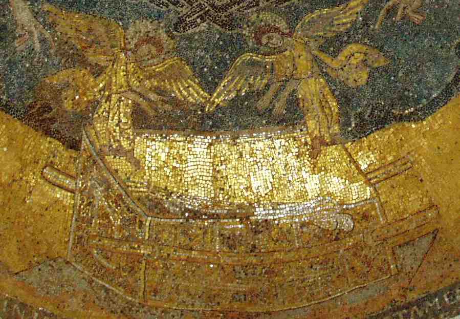 Arche vide sur la mosaque de l'oratoire carolingien de Germigny-les-Prs (45)