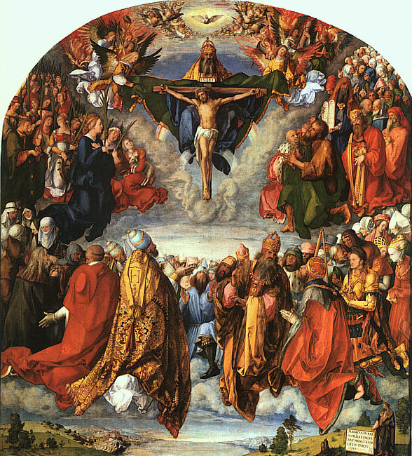 L'Adoration de la Trinit, peint par DURER en 1511