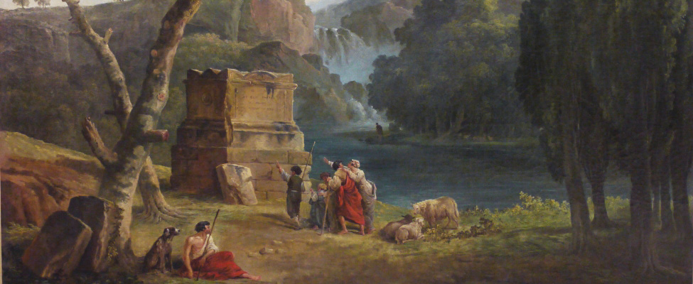 Le mausole du Paysage de cascade avec les bergers d'Arcadie.