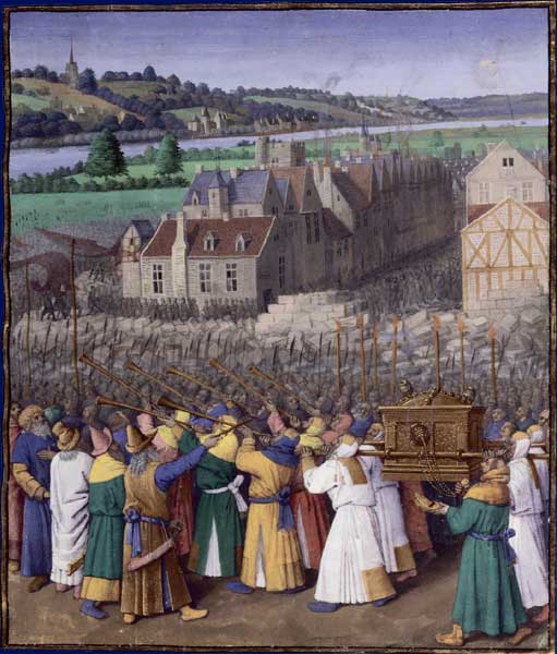 La prise de Jricho - enluminure de Jean Fouquet, vers 1465
