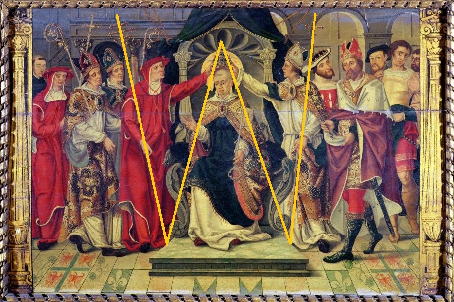 Pentagramme sur Le Sacre du pape Célestin V