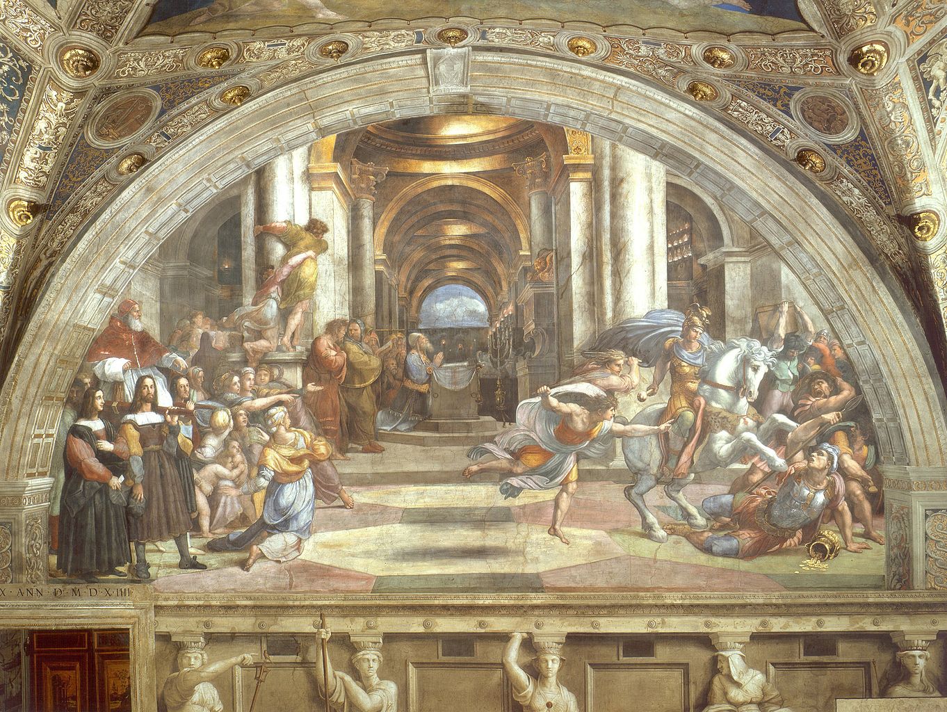 Hliodore chass du Temple, peint par RAPHAEL.