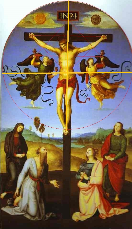 La Crucifixion, peint par RAPHAEL v. 1502/1503.