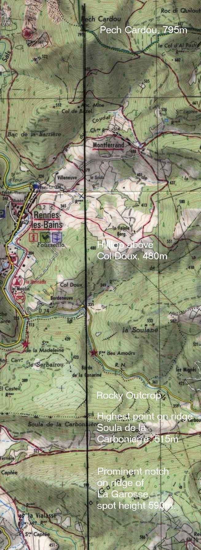 Rennes-les-Bains - Méridien de Pech Cardou