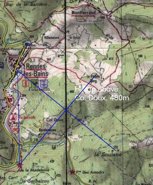 Croisement du 4 sur le mridien de Pech Cardou